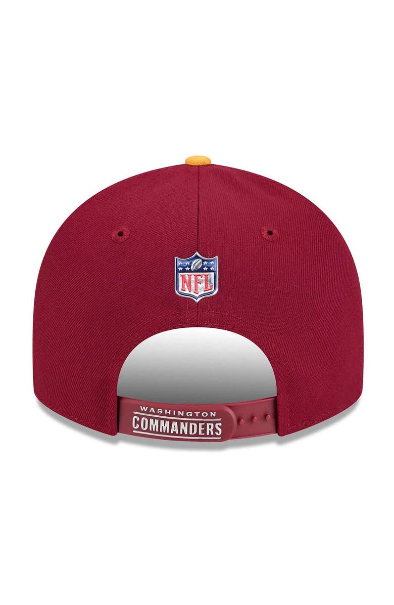 New Era Men's New Era  Burgundy/Gold Washington Commanders 2026 NFL Draft On Stage Pre-Curved 9FIFTY Snapback Hat, Alternate, color, Burgundy
