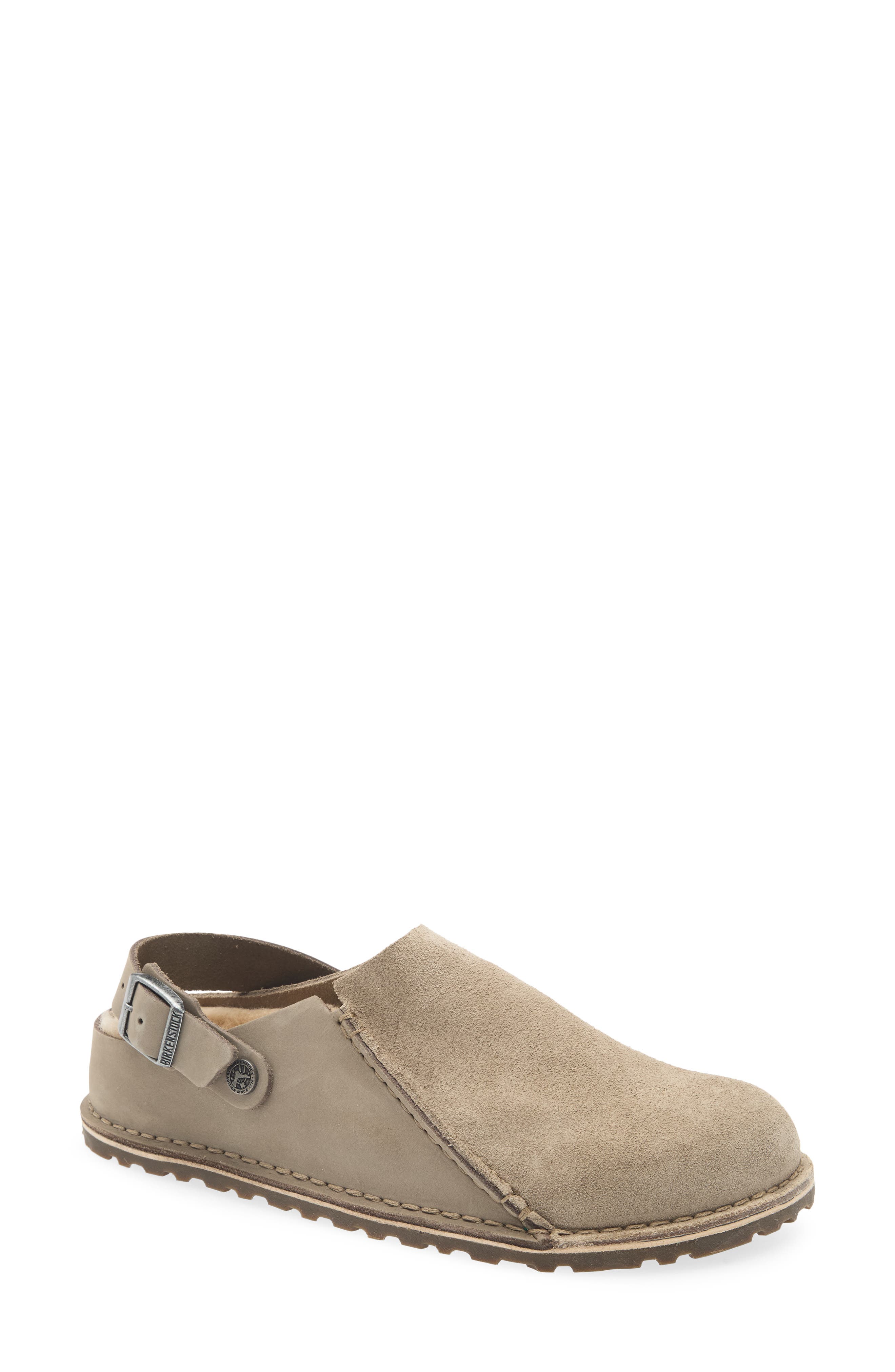 Lutry Genuine Shearling Clog, Main, color, TAUPE/ SANDCASTLE