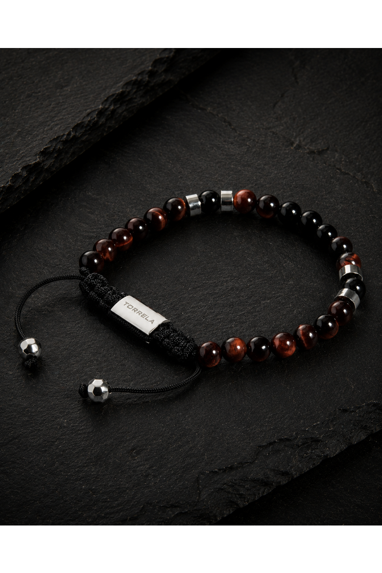 Red Tiger Eye Beaded Bracelet, Alternate, color, Red Tiger Eye