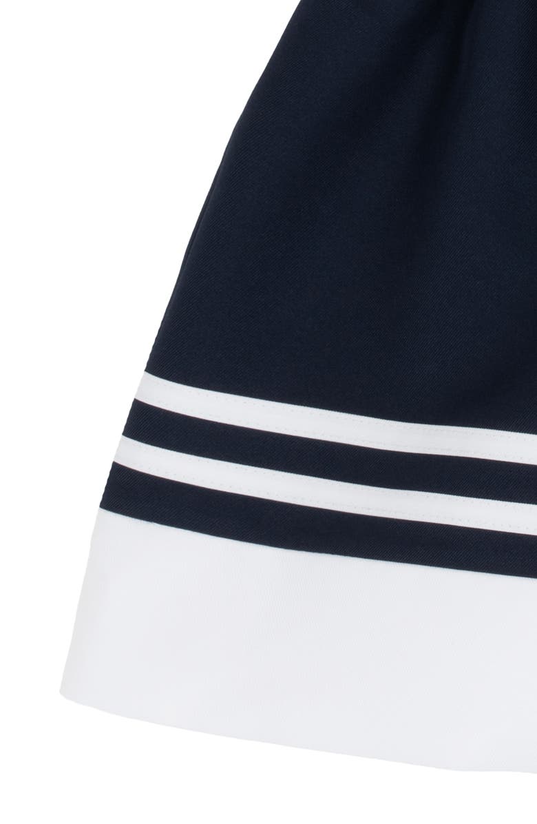 Rare Editions Collared Nautical Dress, Cap & Bloomers Set, Alternate, color, Navy