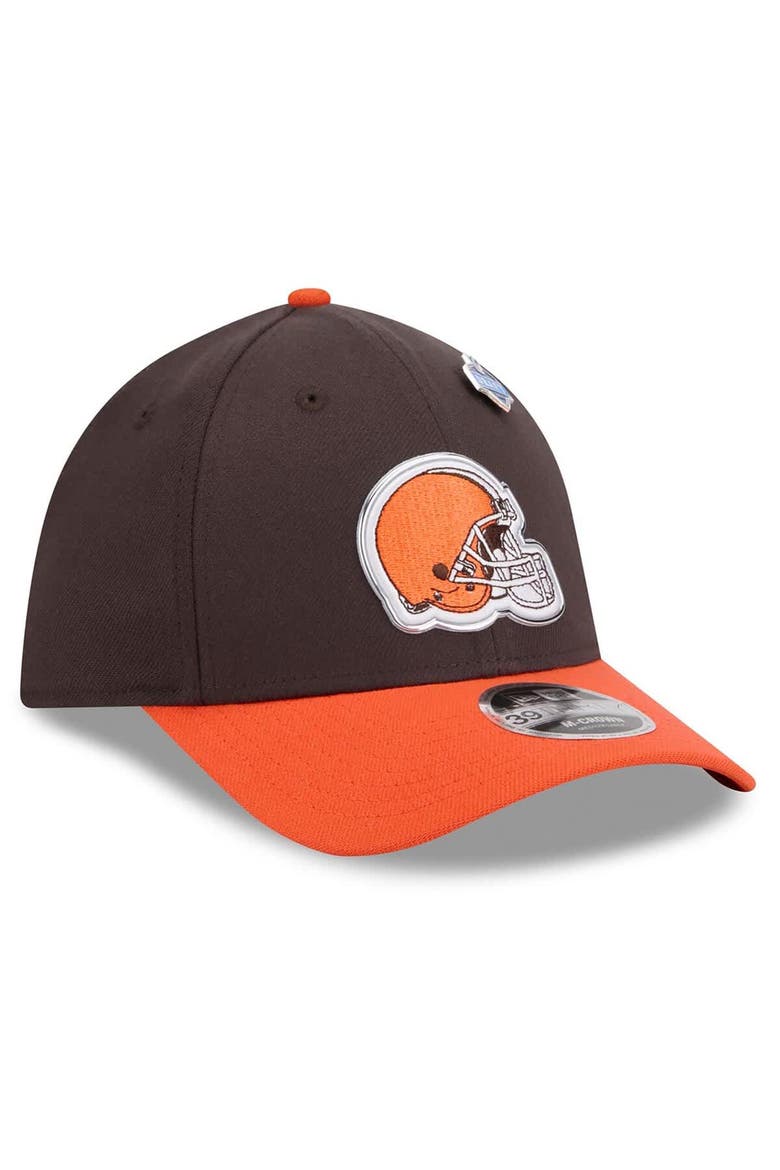 Men's New Era  Brown/Orange Cleveland Browns 2026 NFL Draft 39THIRTY M-Crown Flex Hat, Alternate, color, Brown