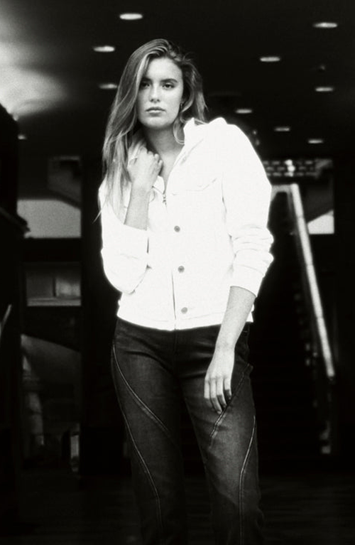 Kancan Eleni Denim Hoodie Jacket In White