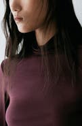 MANGO Mock Neck Long Sleeve Top