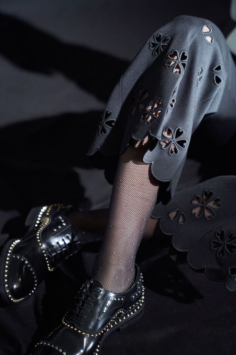 Ankle Lenght Pants With Embroidery At Hem, Alternate, color, Black