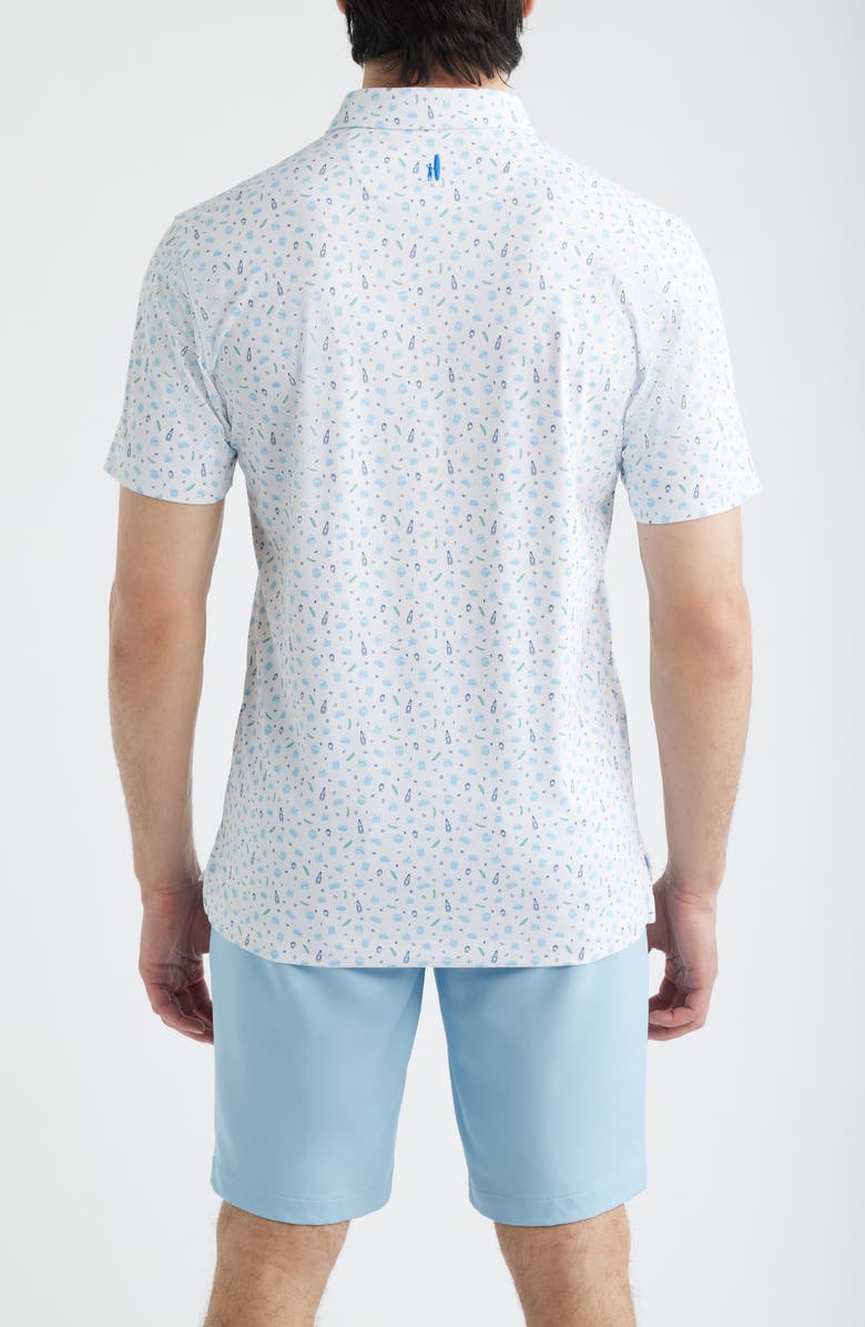 johnnie-O Burgers N' Beers Performance Polo, Alternate, color, White