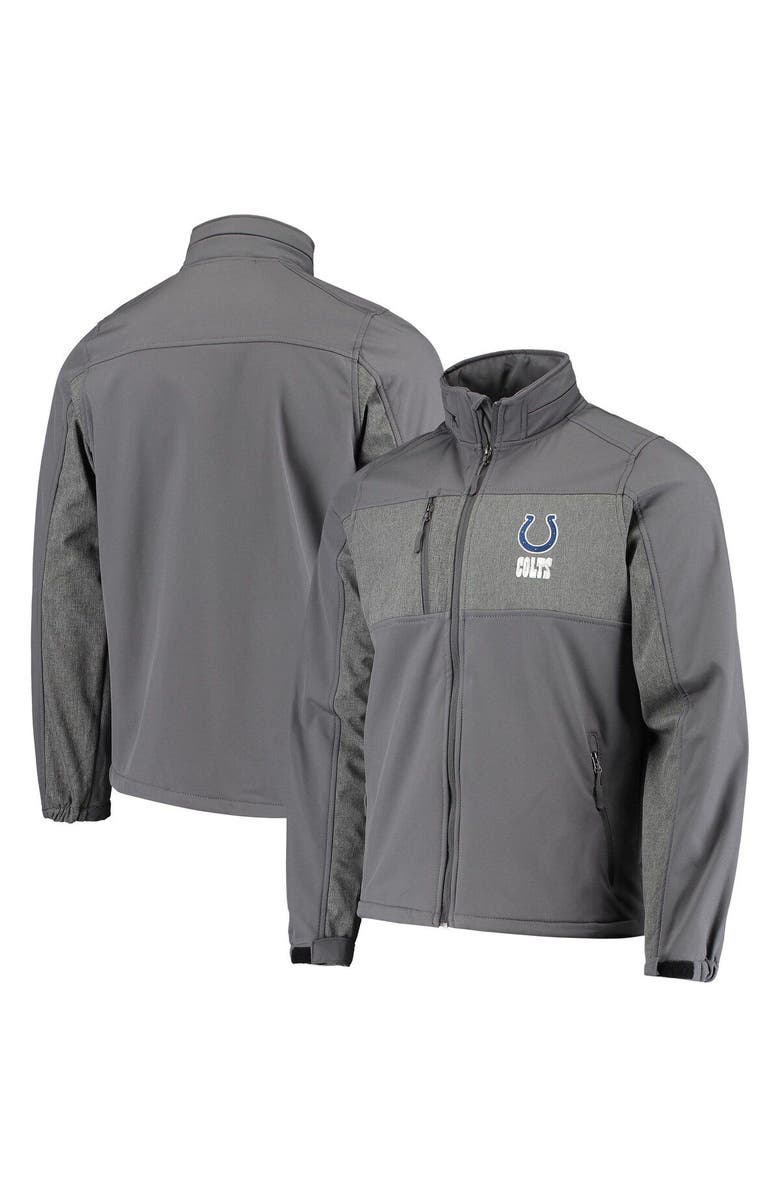 DUNBROOKE Men's Dunbrooke Graphite Indianapolis Colts Circle Zephyr Softshell Full-Zip Jacket, Main, color, Graphite