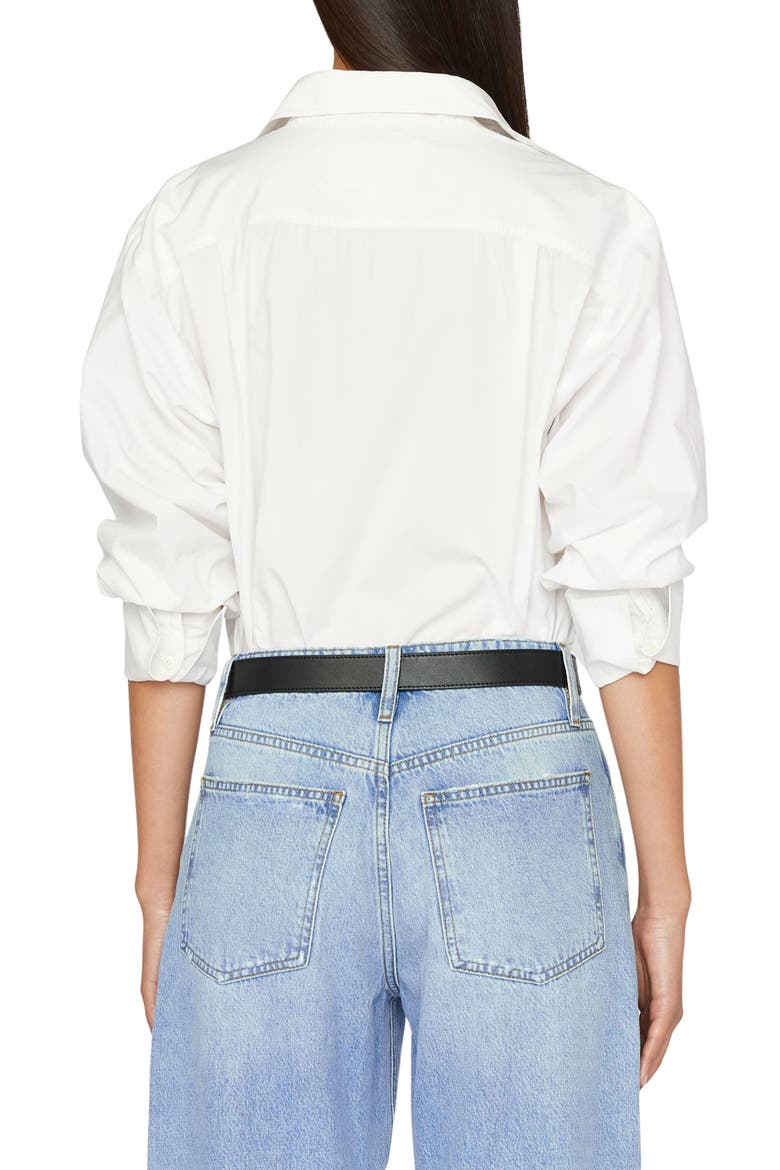 The Oversize Organic Cotton Button-Up Shirt, Alternate, color, BLANC