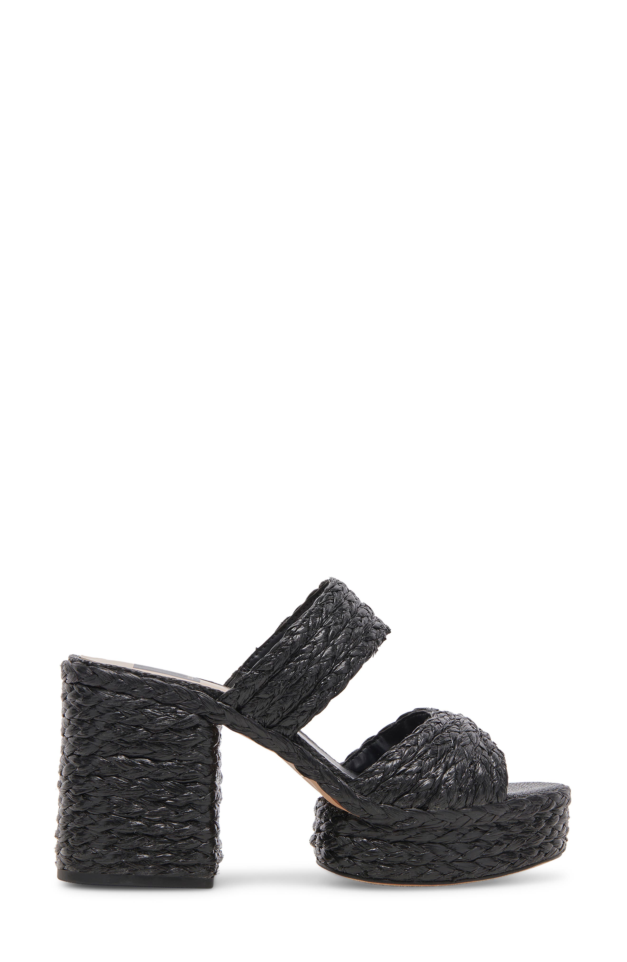 Dolce Vita Latoya Raffia Platform Sandal, Alternate, color, 