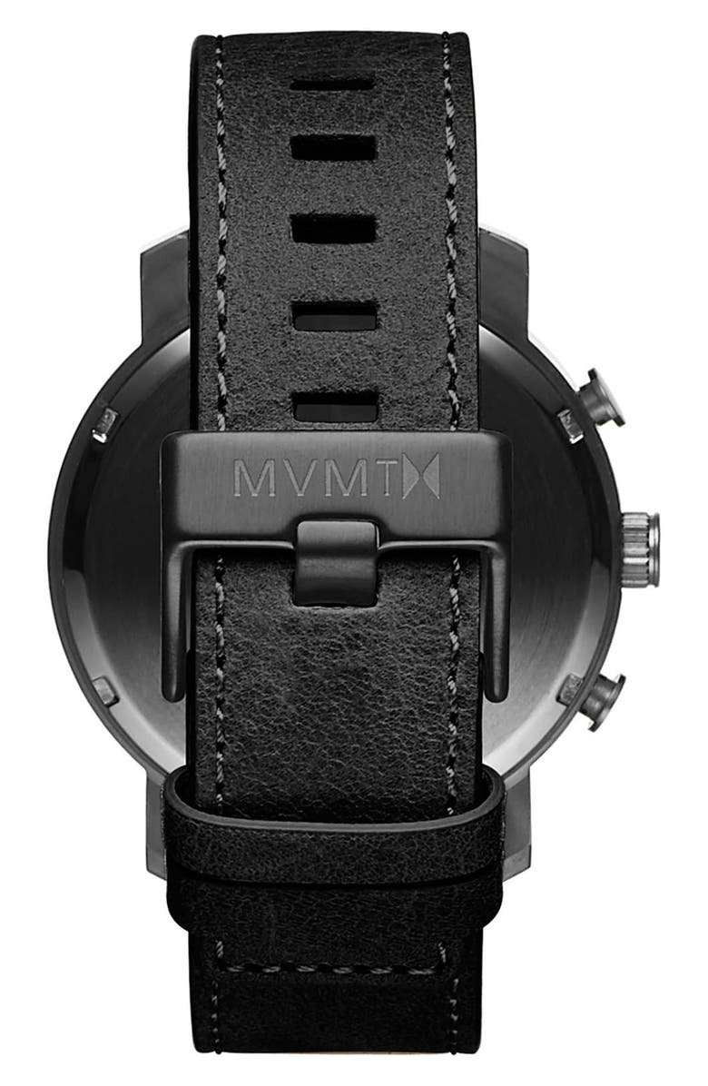 MVMT WATCHES MVMT The Chrono Chronograph Leather Strap Watch, 45mm, Alternate, color,