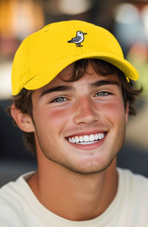 Dalix Seagull Embroidered Everyday Cap In Gold