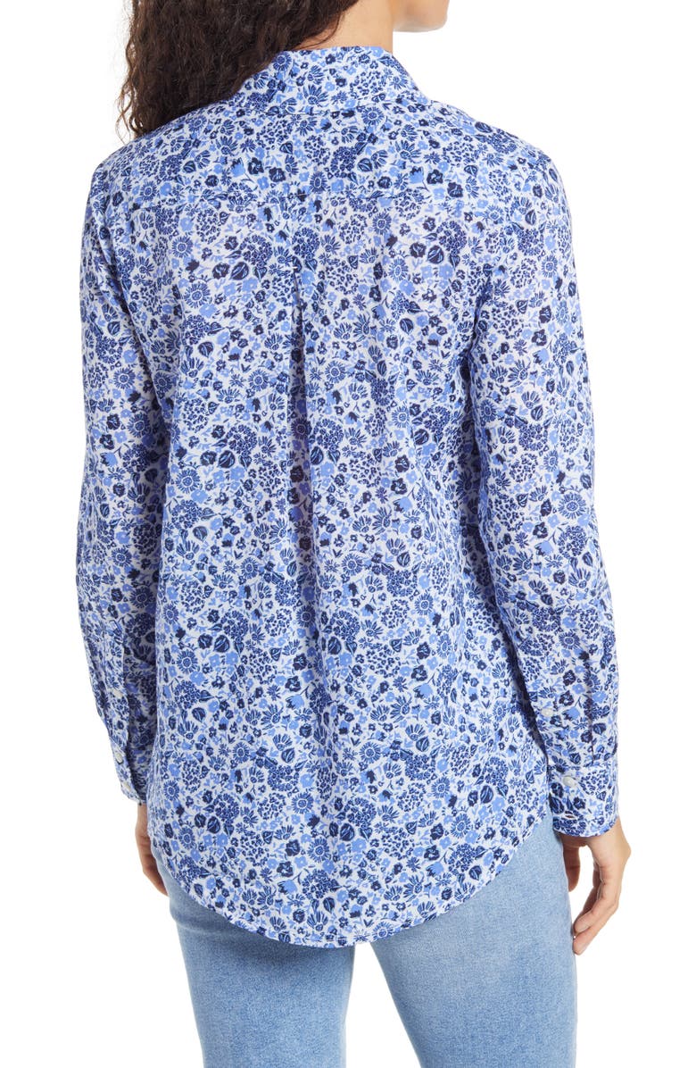 vineyard vines Among the Flowers Chilmark Button-Up Cotton Shirt, Alternate, color, 