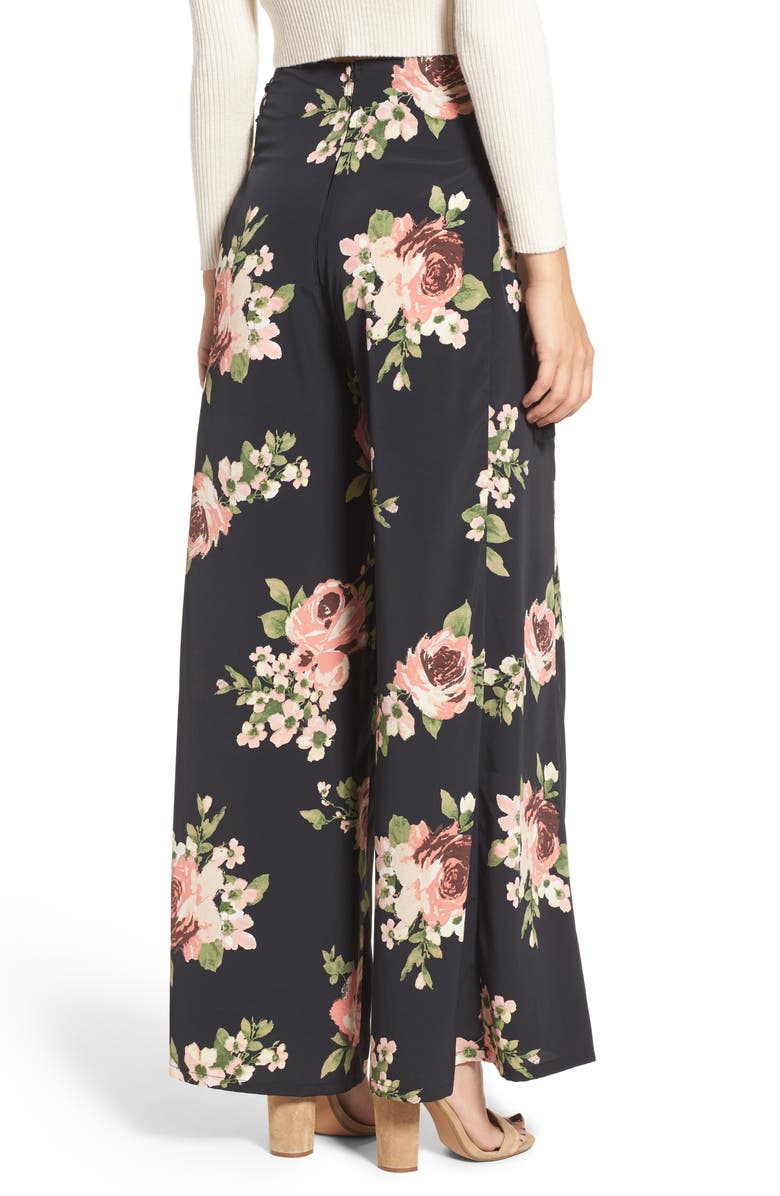 Band of Gypsies Floral Wide Leg Pants, Alternate, color, 