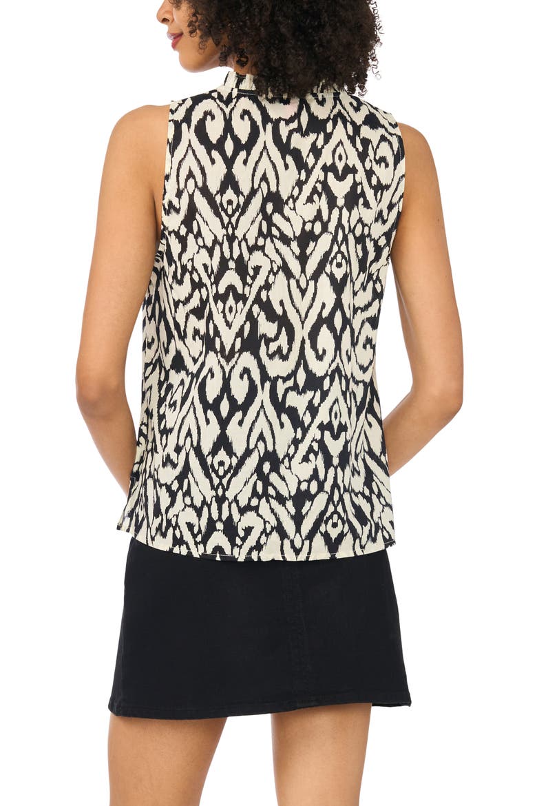 Front Slit Flowy Cotton Shell, Alternate, color, RICH BLACK