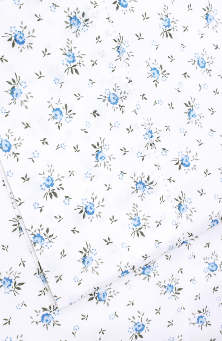 MELANGE HOME La Fleur 200 Thread Count Cotton Sheet Set, Alternate, color, Blue