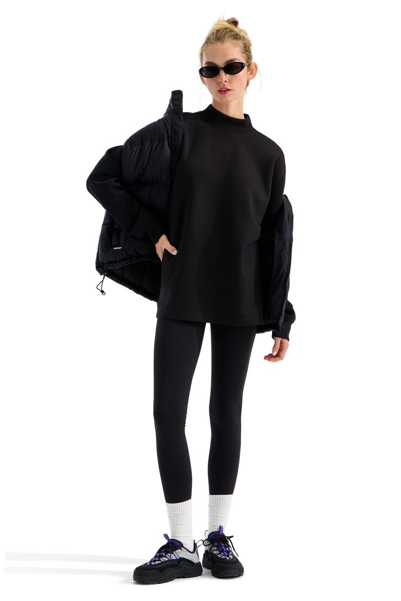 Jaida FlashDry-XD Performance Mock Neck Sweatshirt, Alternate, color, TNF BLACK