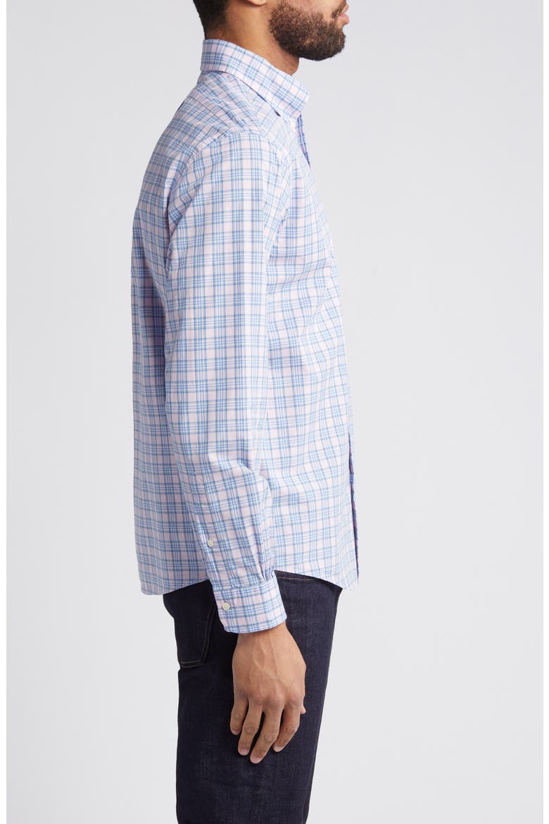 Regular Fit Spring Check Cotton Dress Shirt, Alternate, color, PINK TARTAN