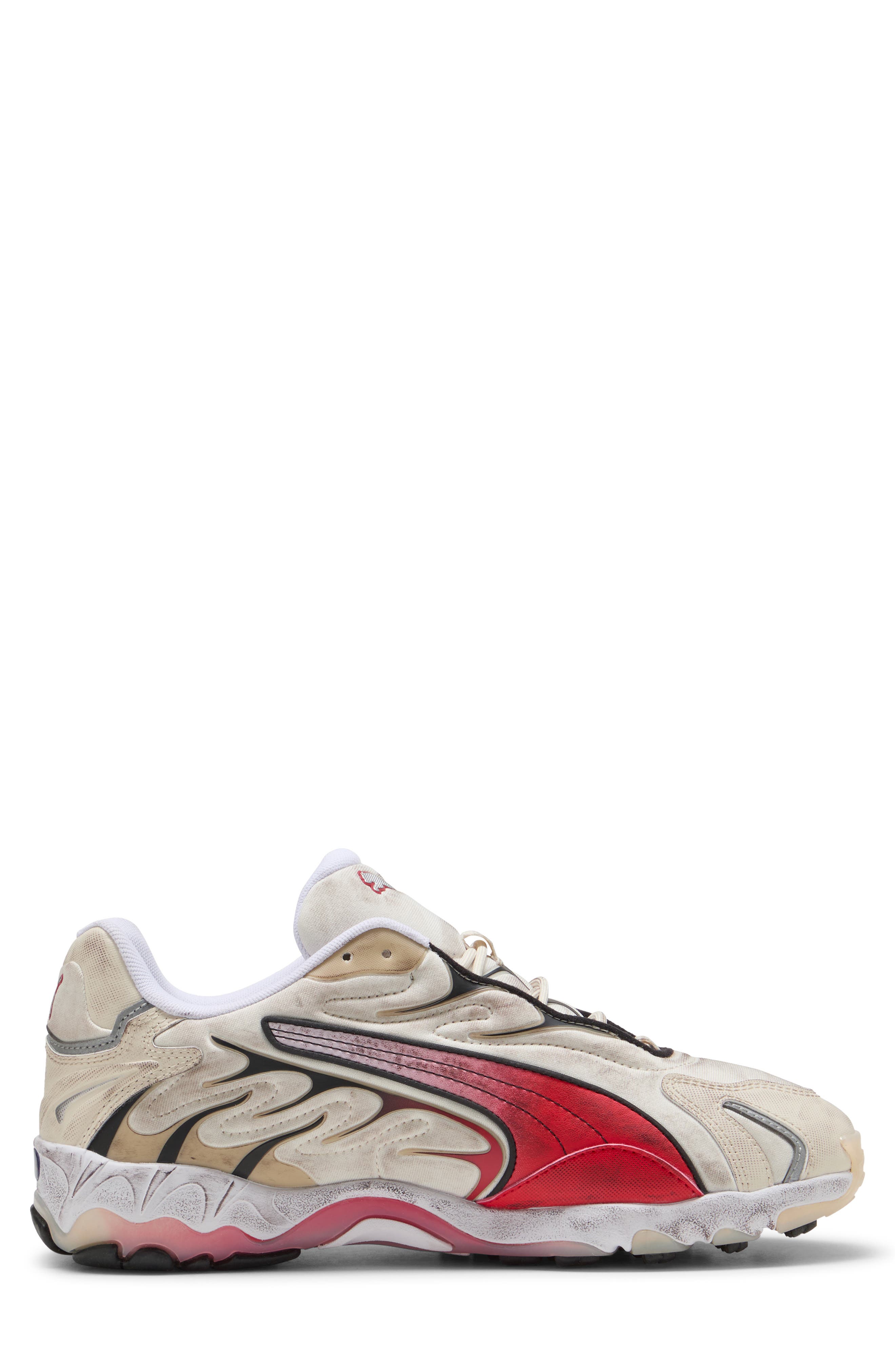 PUMA Inhale Distressed Sneaker, Alternate, color, Alpine Snow/ For All Time Red