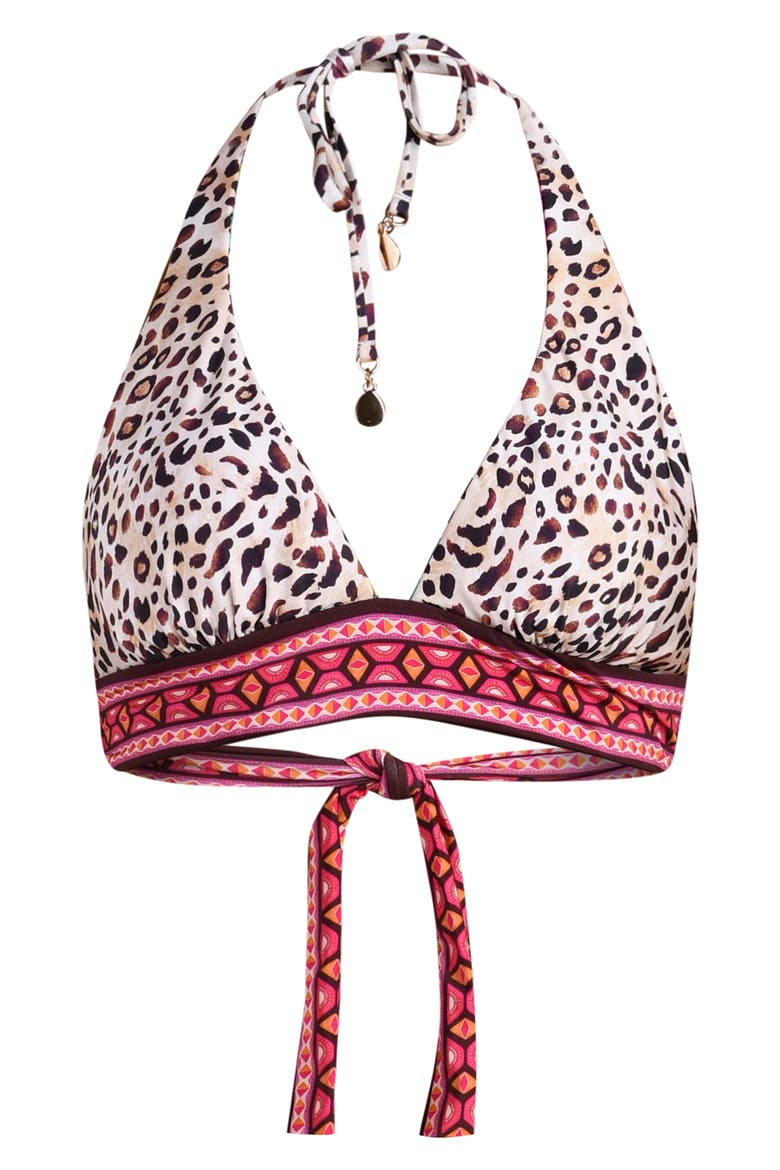 Paradise Heat Reversible Halter Bikini Top, Alternate, color, MULTI