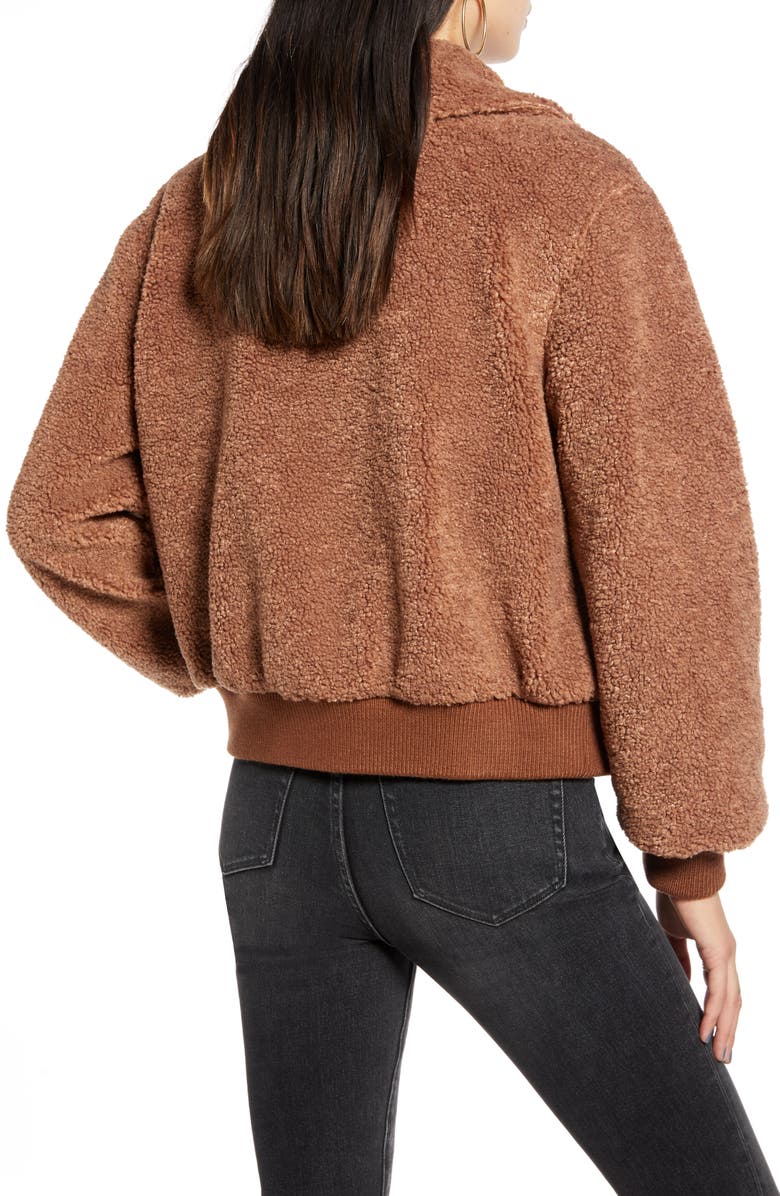 Treasure & Bond Faux Shearling Teddy Jacket, Alternate, color, 