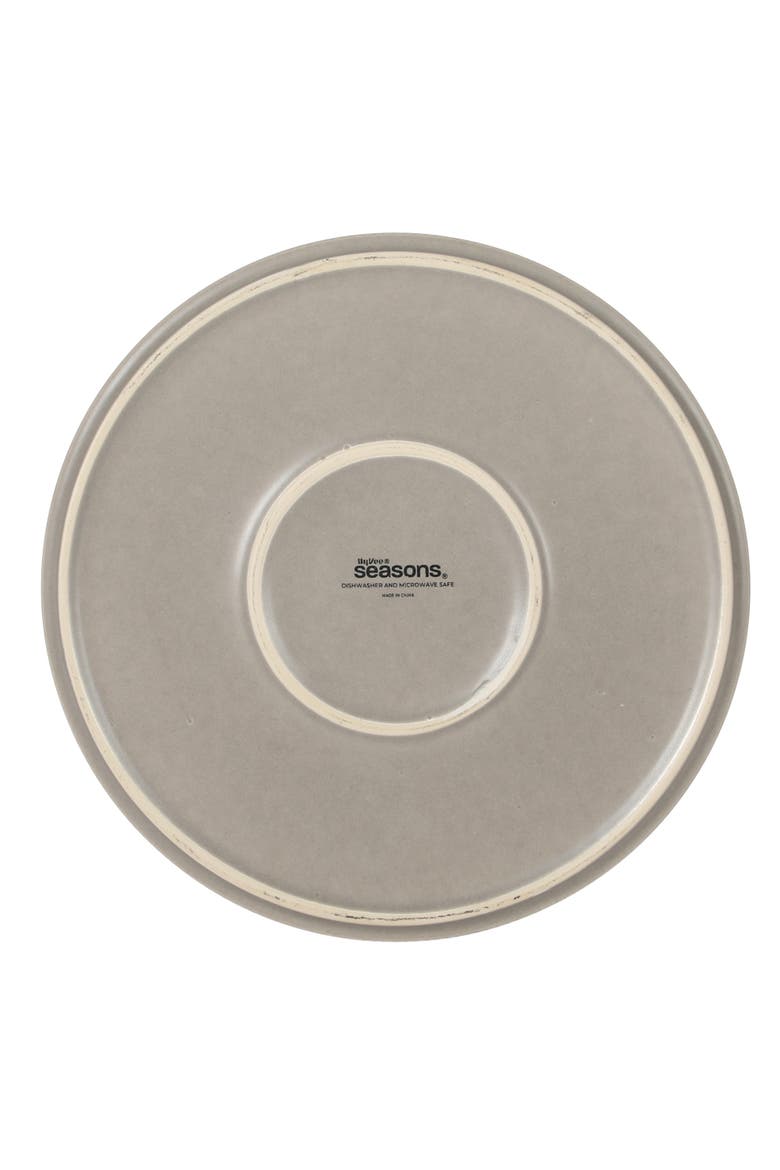 Avant-Garde 12-Piece Reactive Glaze Stoneware Dinnerware Set, Alternate, color, Chateau Grey
