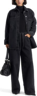 Manière De Voir Joy Denim Oversized Shirt