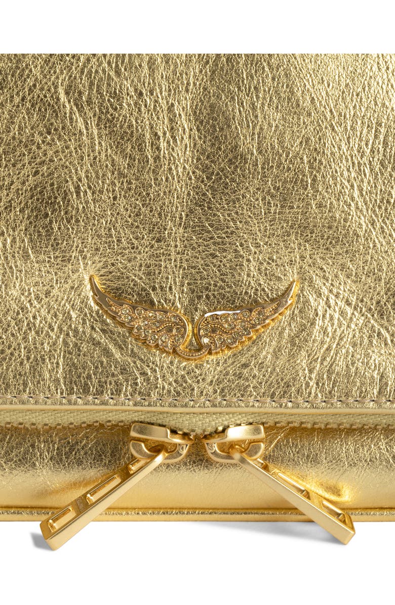 Zadig & Voltaire Rock Vintage Metallic Crossbody Bag, Alternate, color,