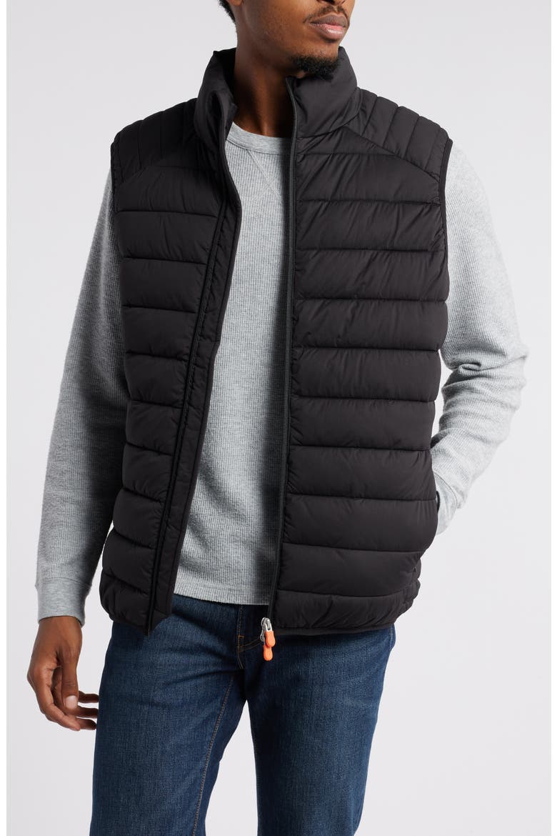 Russell Quilted Puffer Vest, Main, color, BLACK
