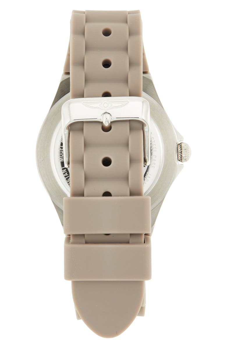 INVICTA Angel Lady Silicone Strap Watch, 38mm, Alternate, color, White/ Beige