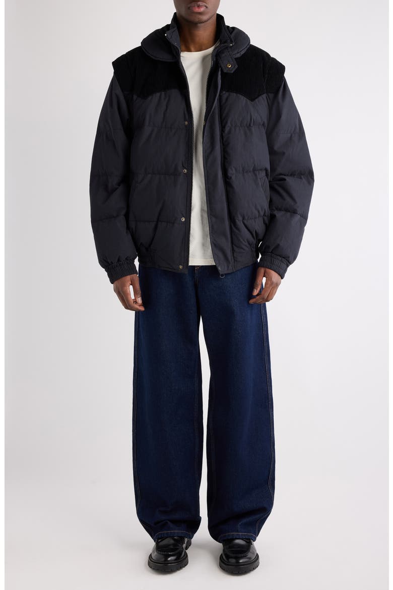 Dawson Down Convertible Jacket, Alternate, color, FADED BLACK