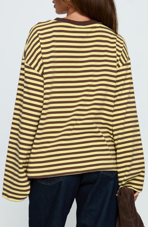 Princess Polly Settle Down Stripe Oversize T-shirt In Multi