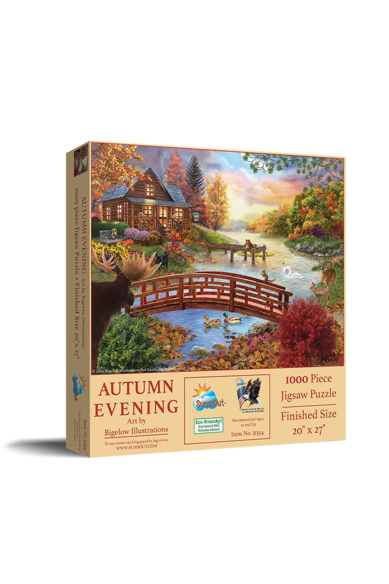Autumn Evening 1000 piece Jigsaw Puzzle for Adults, Main, color, Multicolor