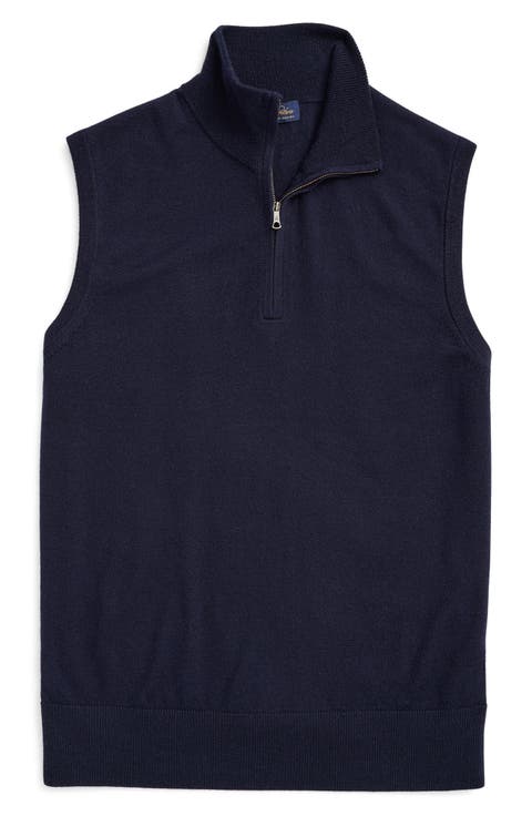 Merino Wool Half-Zip Vest