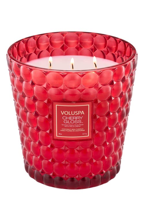 Voluspa Cherry Gloss 3-wick Scented Hearth Candle In Cherry Gloss