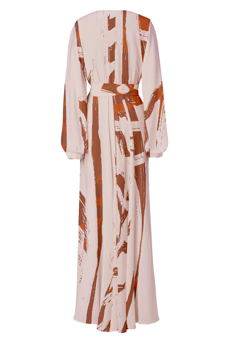Marieme Long Sleeve Wrap Dress, Alternate, color, SALMON