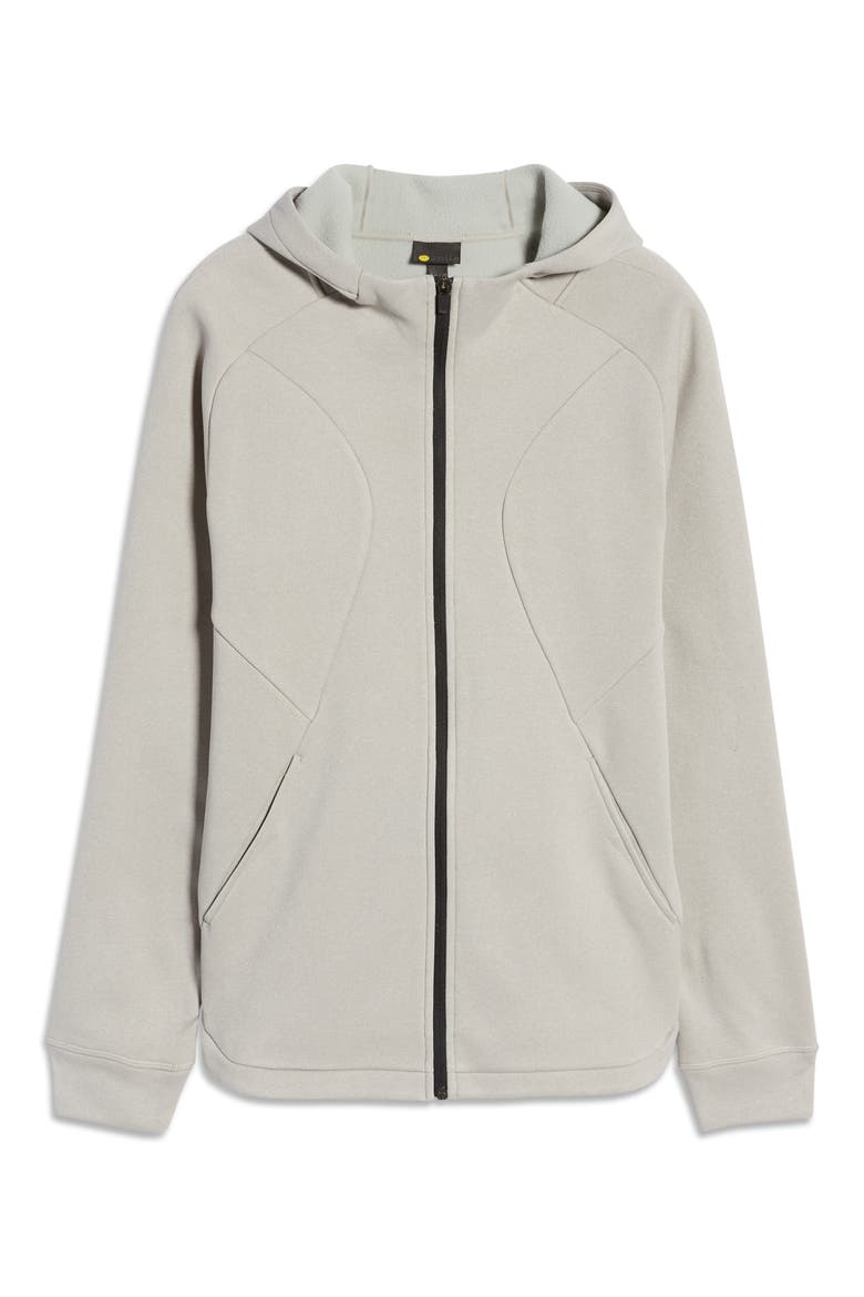 Men's Training Day Hooded Fleece Jacket, Alternate, color, GREY PORPOISE