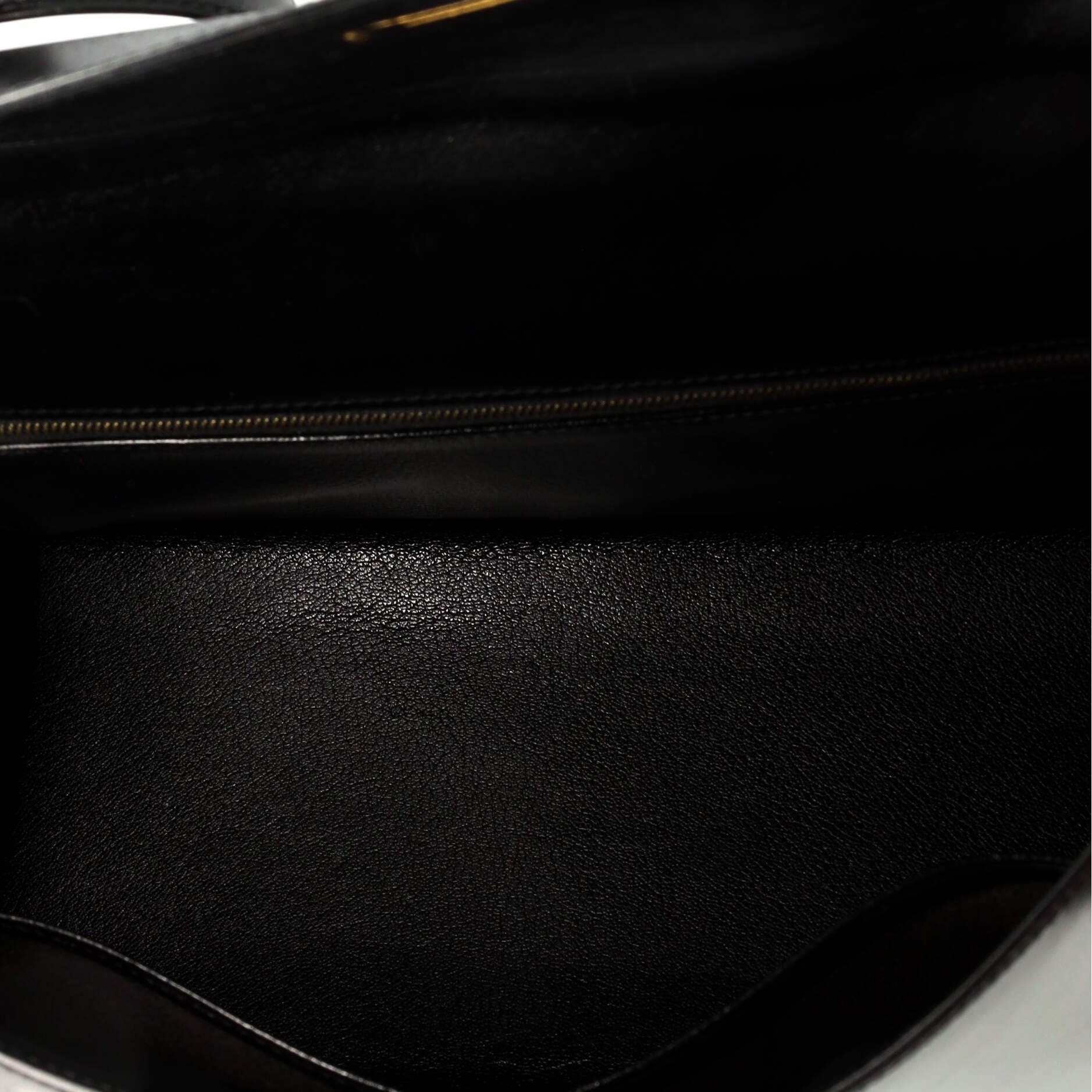 Pre-Owned Hermes Kelly Handbag Black Box Calf with Gold Hardware 32, Alternate, color, 