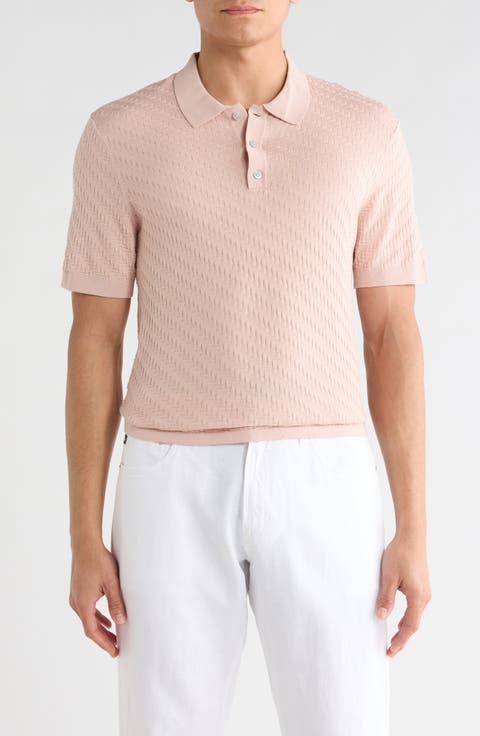 Skelling Textured Polo Sweater