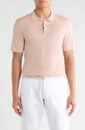 Robert Barakett Skelling Textured Polo Sweater