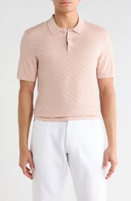 Robert Barakett Skelling Textured Polo Sweater