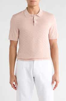 Robert Barakett Skelling Textured Polo Sweater