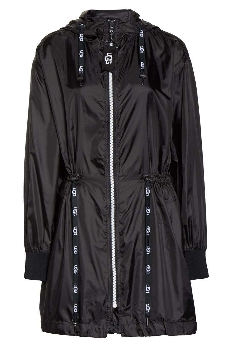 Brittany Hooded Water Resistant Parka, Alternate, color, BLACK