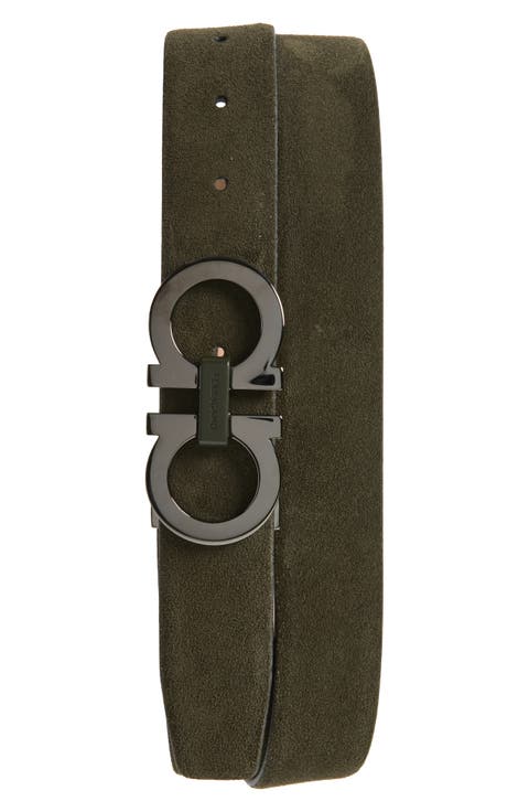 Double Gancio Suede Belt