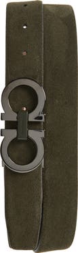 FERRAGAMO Double Gancio Suede Belt