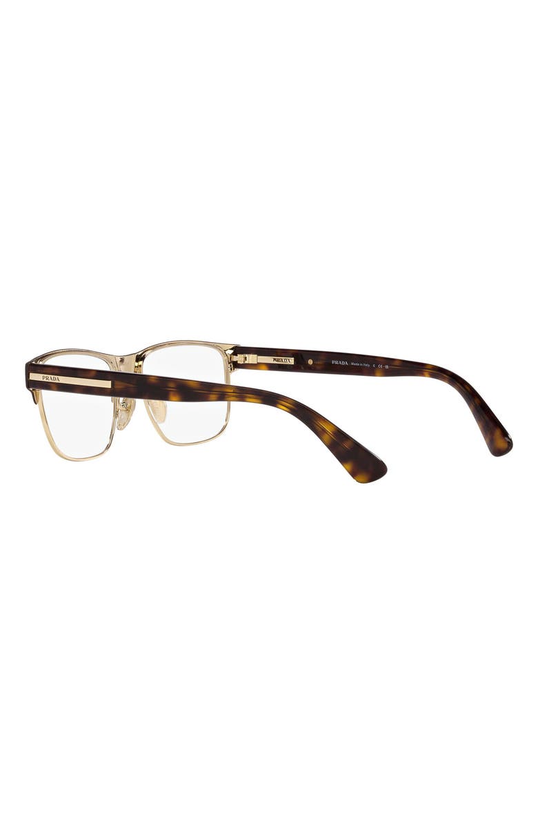 Prada 55mm Square Optical Glasses, Alternate, color, Matte Brown