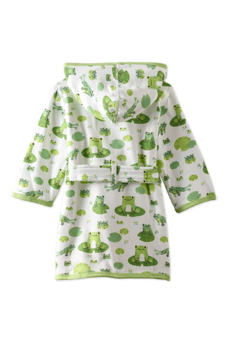 Kids' Robin Organic Cotton Hooded Robe, Alternate, color, LEAP FROG
