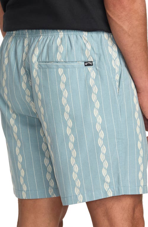 Billabong Mario Cotton Drawstring Shorts In Blue