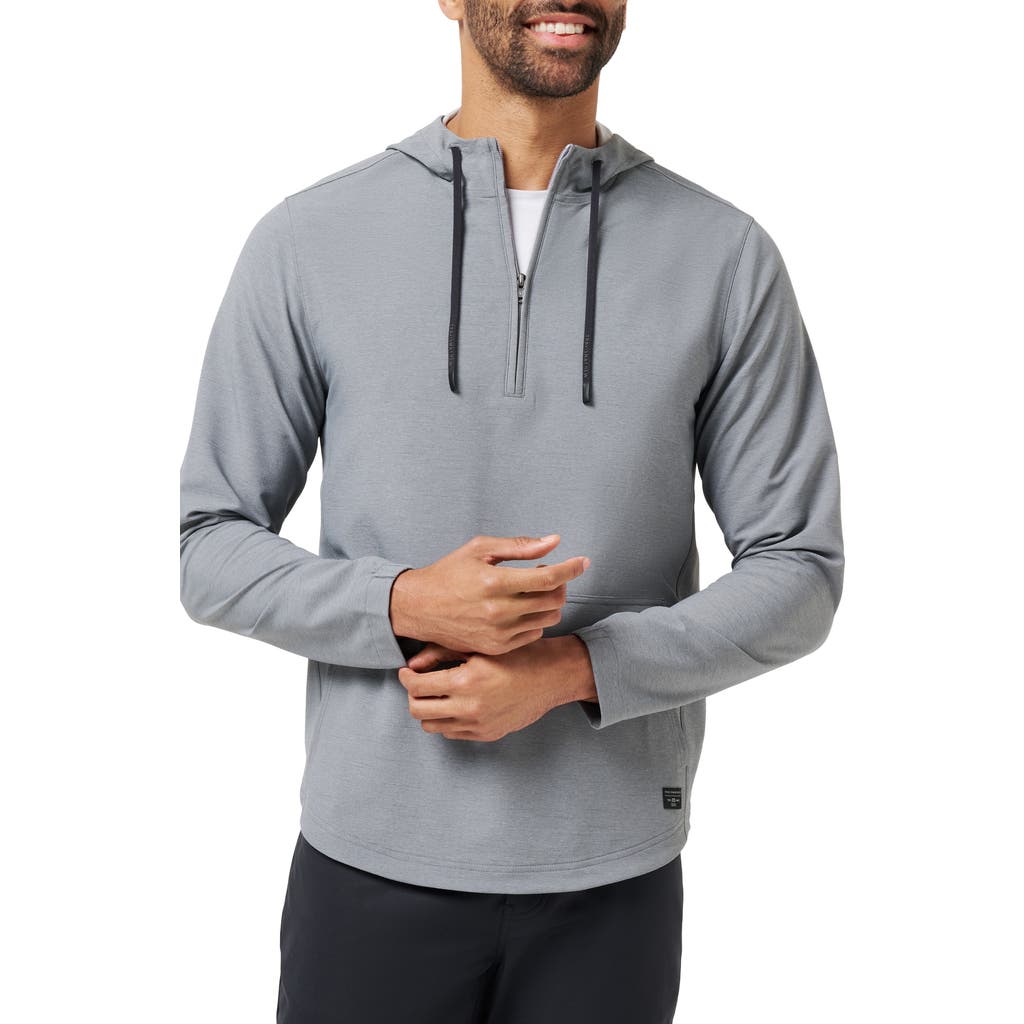 Travismathew Valley View Quarter Zip Hoodie In Gray