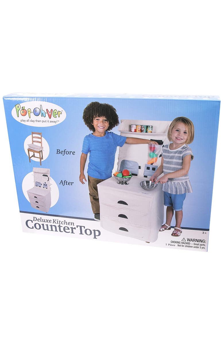 Salus Brands POPOHVER Pretend Kitchen Counter, Alternate, color, Off-White