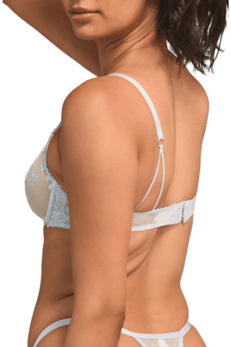 Nicolette Embroidered Underwire Bra, Alternate, color, CORNFLOWER