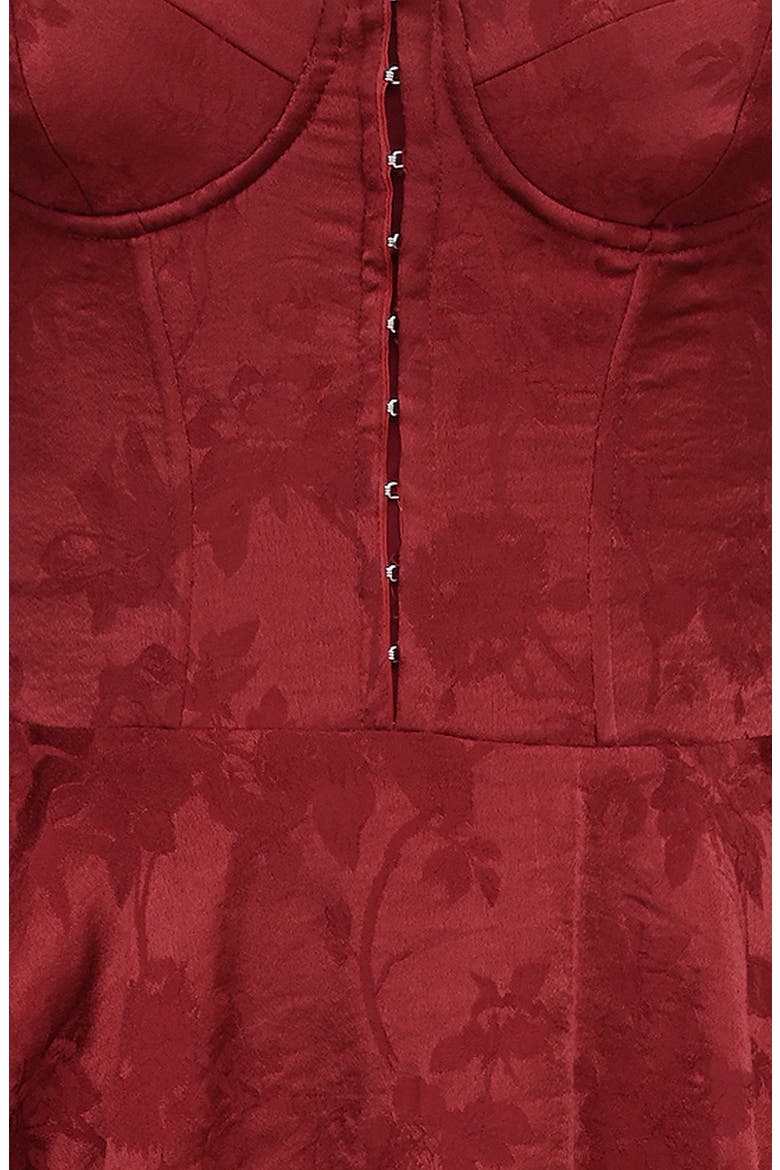 Lola Underwire Corset Minidress, Alternate, color, RED DAHLIA